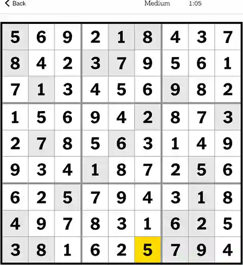 NYT Sudoku 14th October 2023 Medium