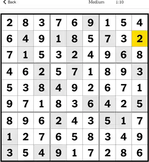 NYT Sudoku Medium 24th October 2023