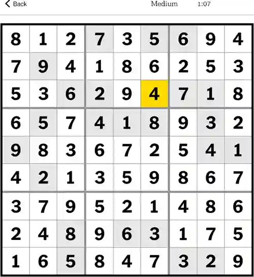 NYT Sudoku Medium 31st October 2023