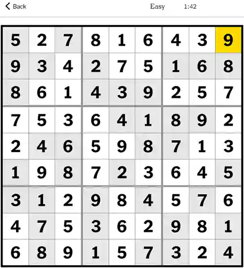 NYT Sudoku Easy 13th November 2023