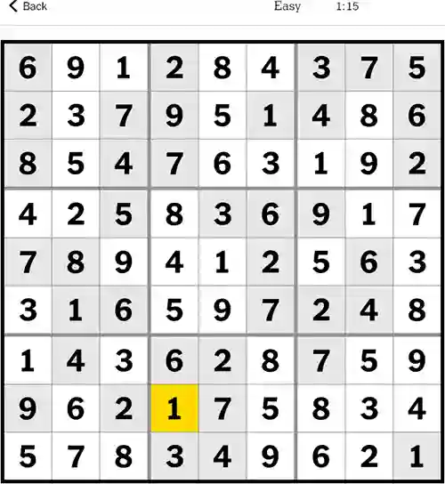 NYT Sudoku Easy 2nd November 2023