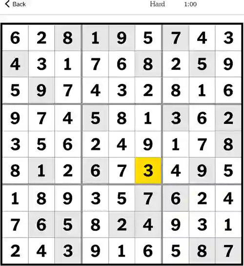 NYT Sudoku Hard Answers 5th November 2023