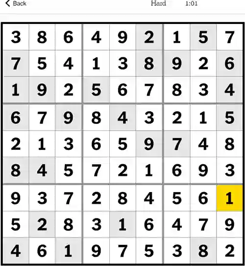 Nytimes Sudoku Hard 6th November 2023