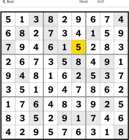 NYT Sudoku Hard 7th November 2023