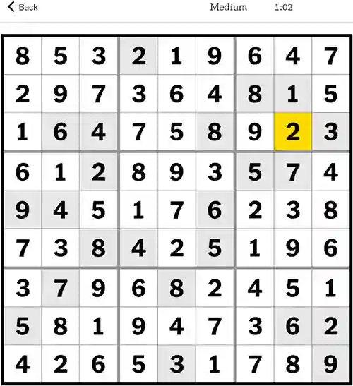 NYT Sudoku Medium 12th November 2023