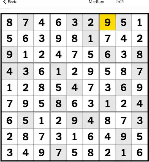 Sudoku NYT Medium 14th November 2023