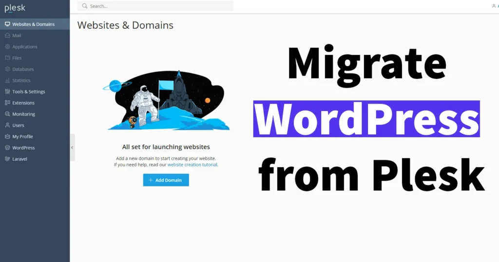 Migrate WordPress from Plesk