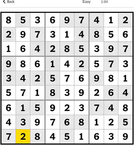 New York Times Sudoku Answers Easy 23rd December 2023