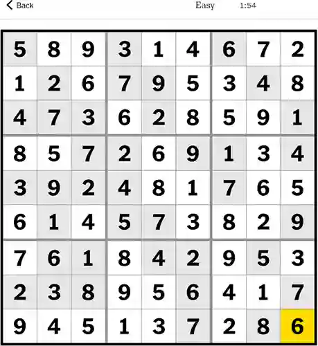 Sudoku NYT Easy Answers 26th December 2023