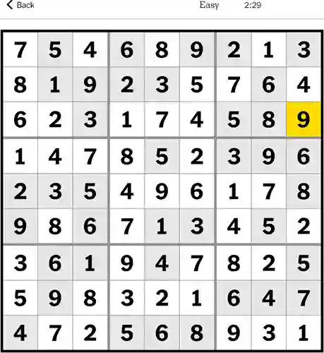 NYT Sudoku Easy Answers 28th December 2023