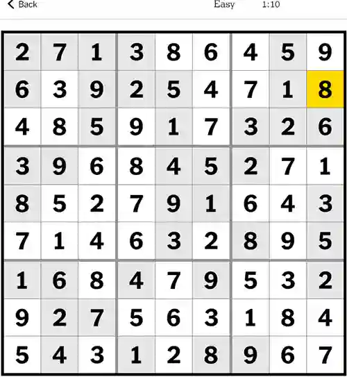NYT Sudoku Easy 2nd December 2023