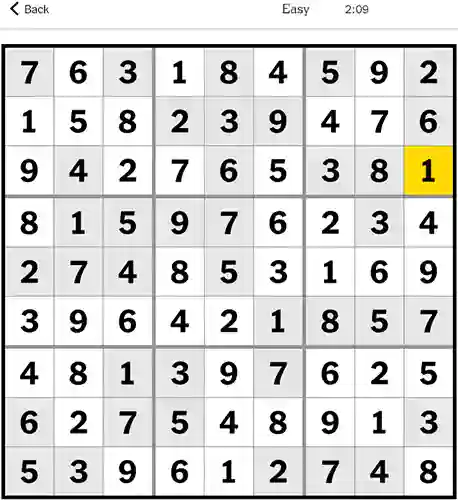 Sudoku NYT Answers Easy 30th December 2023