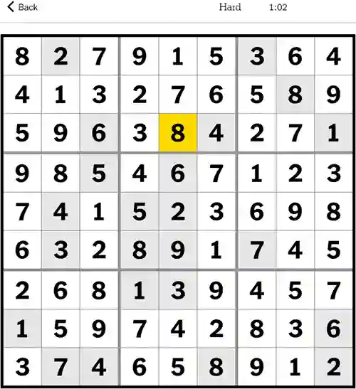 NYT Sudoku Hard 17th December 2023