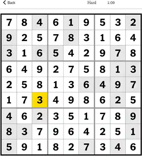 Sudoku Nyt Answers Hard 18th December 2023