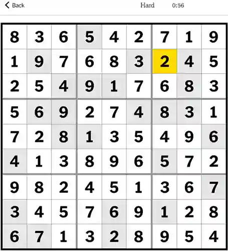 Sudoku NYT Hard Answers 25th December 2023