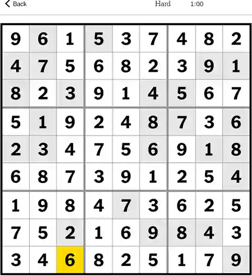 NYT Sudoku Hard 2nd December 2023