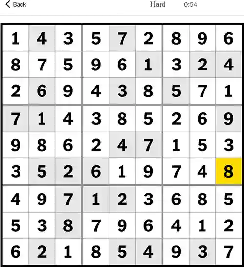 NYT Sudoku Hard Answers 4th December 2023