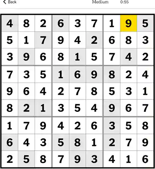 NYT Sudoku Medium 16th December 2023