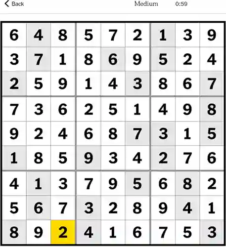 New York Times Sudoku Answers Medium 23rd December 2023