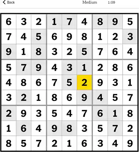 NYT Sudoku Medium 24th December 2023