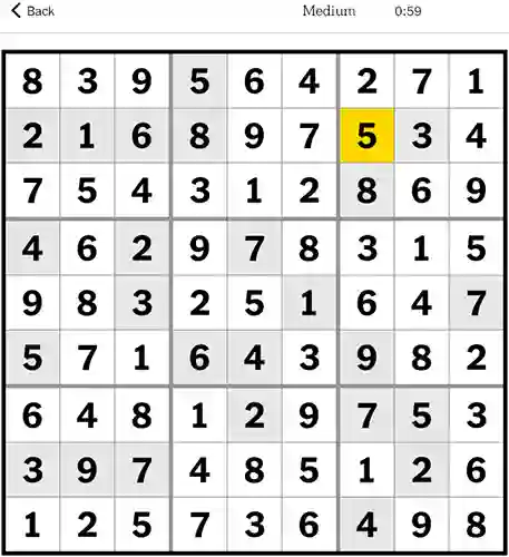 Sudoku NYT Medium Answers 25th December 2023