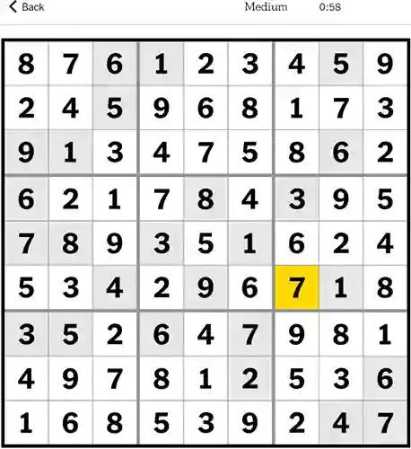 NYT Sudoku Answers Medium 29th December 2023