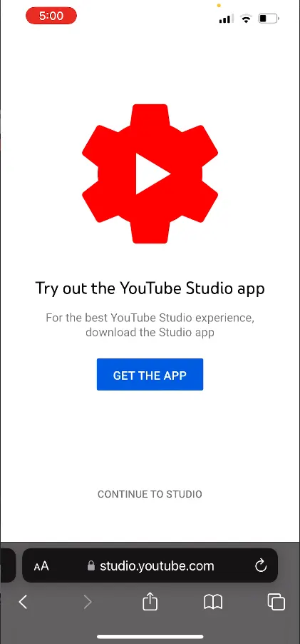Try Out YouTube Studio App