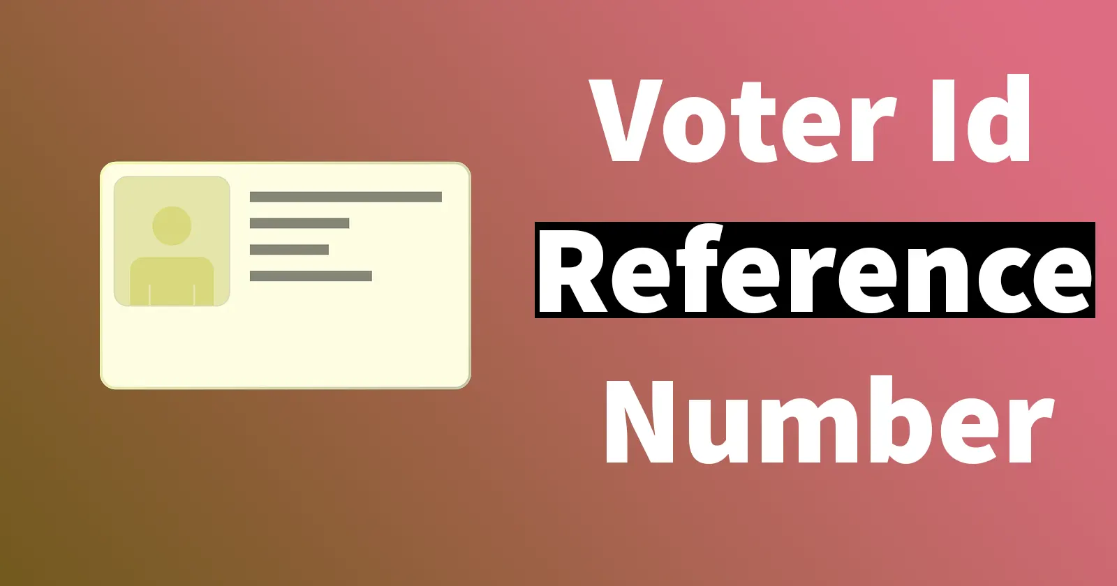 how to check voter id with reference number