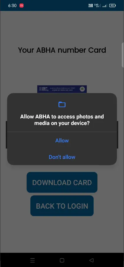 ABHA Allow Photo Access