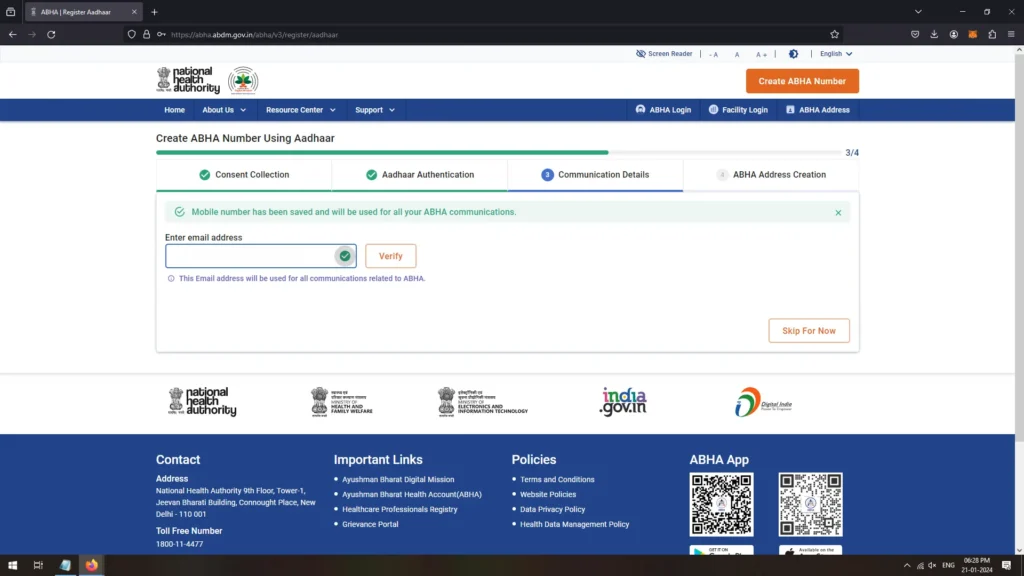 ABHA Email Address