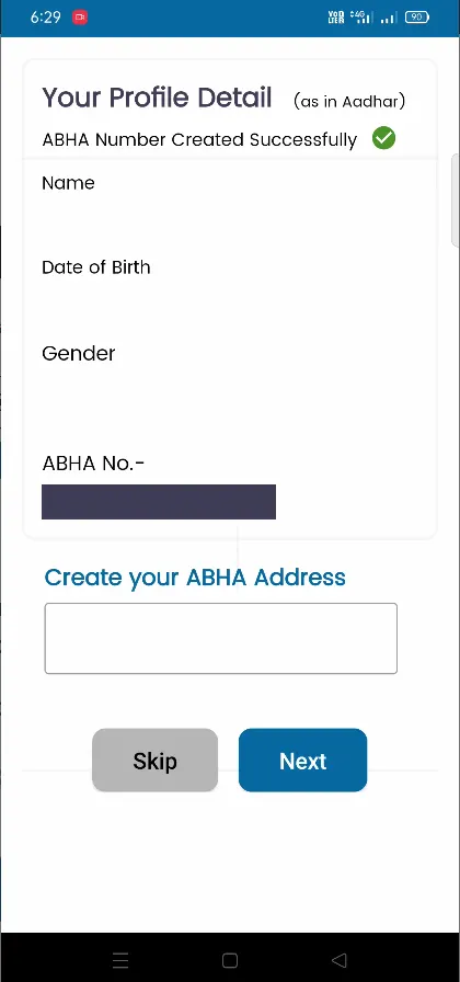 Create your ABHA Address