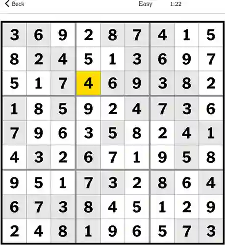NYT Sudoku Easy 3rd January 2024