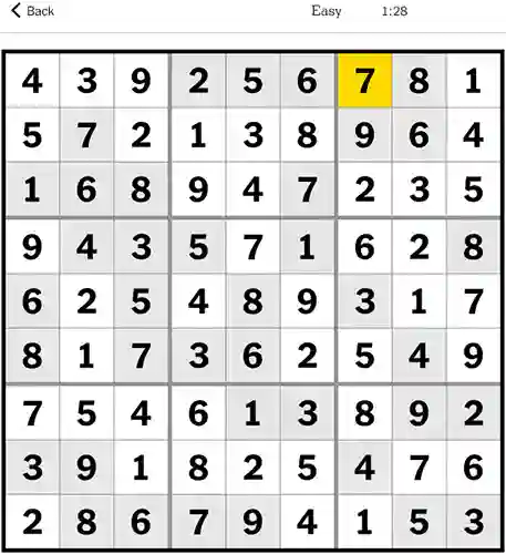 Sudoku NYT Answers Easy 4th January 2024