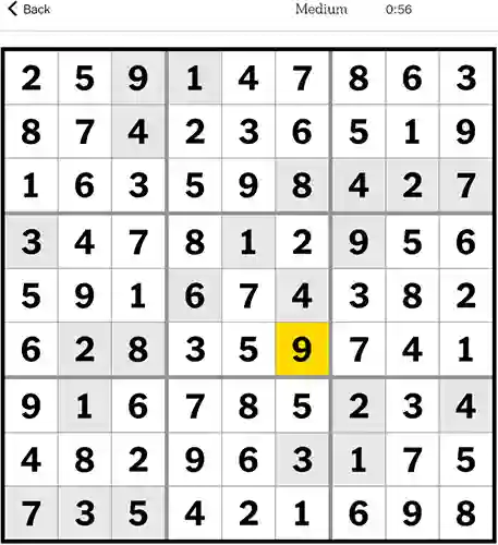 NYT Sudoku Medium 5th January 2024