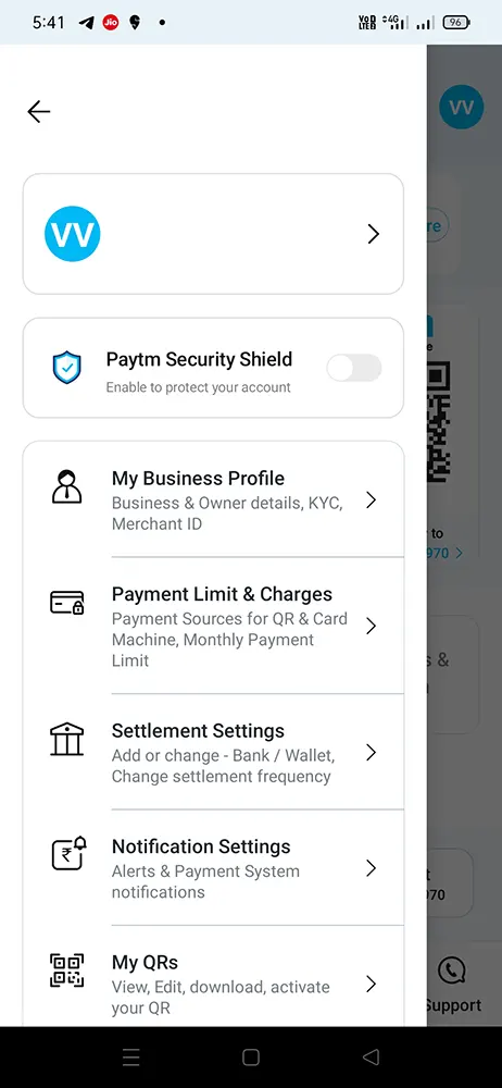 Paytm for Business Option