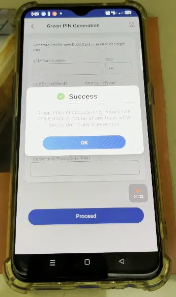 Green PIN Successfully Set