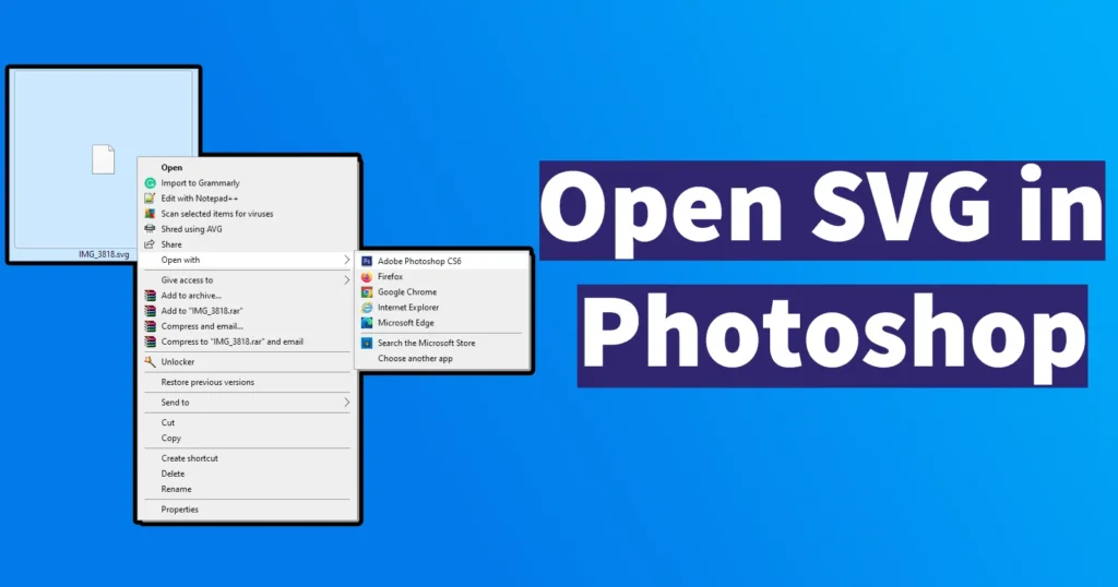 Open SVG in Photoshop