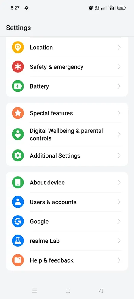 Android Settings