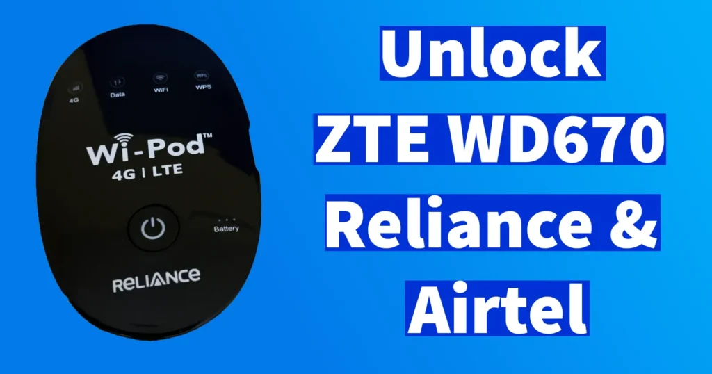 Unlock ZTE WD670