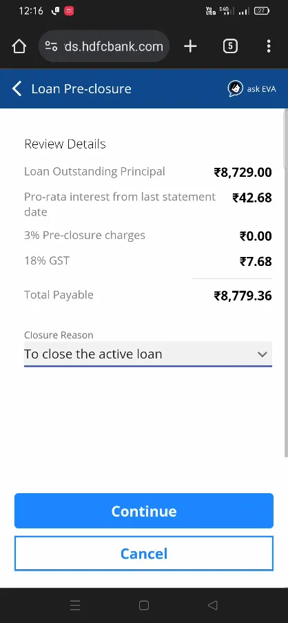 HDFC Loan Pre-Closure Review