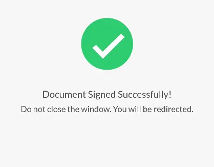 Document Signed Successfully