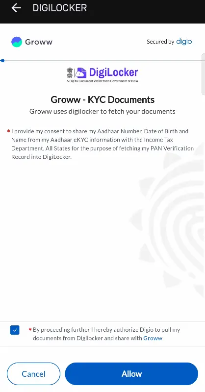 Groww KYC Documents