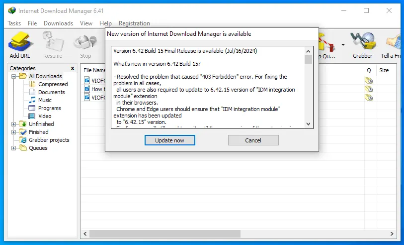 IDM New Update Available