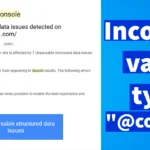 Incorrect value type "@context" Unparsable Structured Data