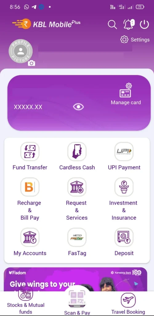 KBL Mobile Homepage