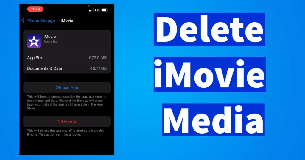 Delete iMovie Media on iPhone