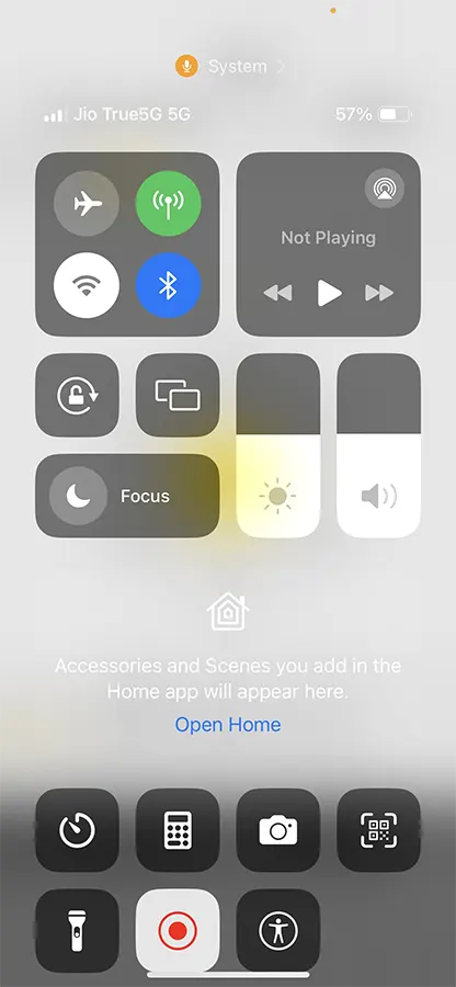 Enable Control Center accessibility