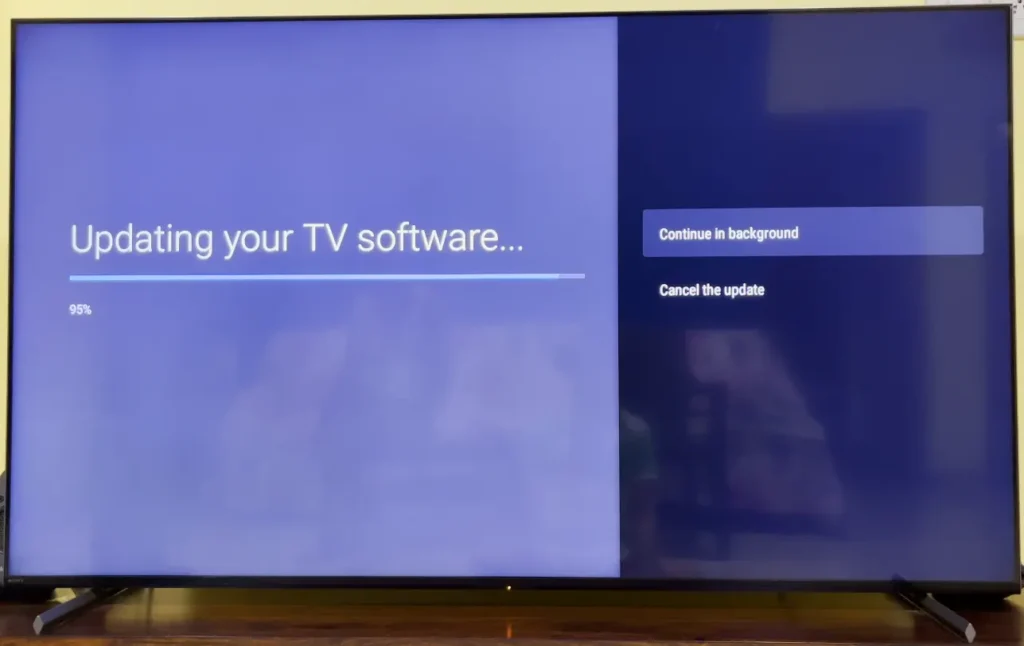 Sony Updating your TV Software