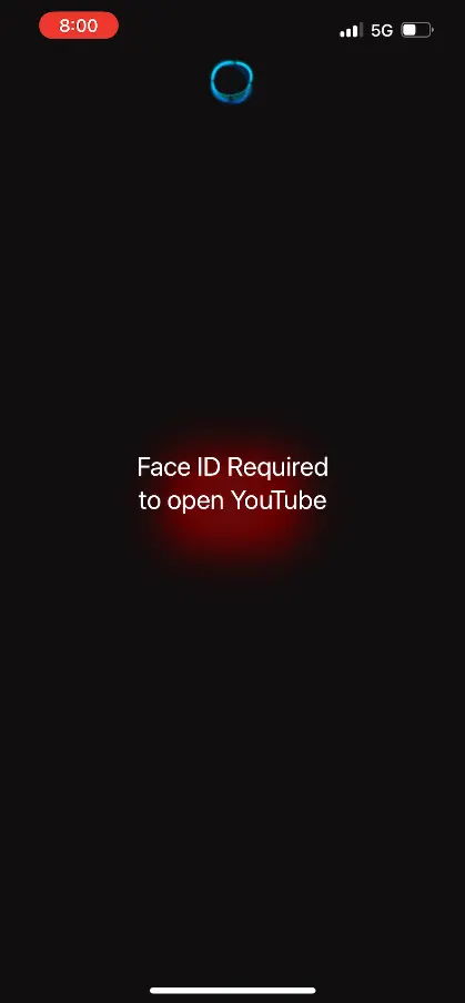 Face Id Required to Open app