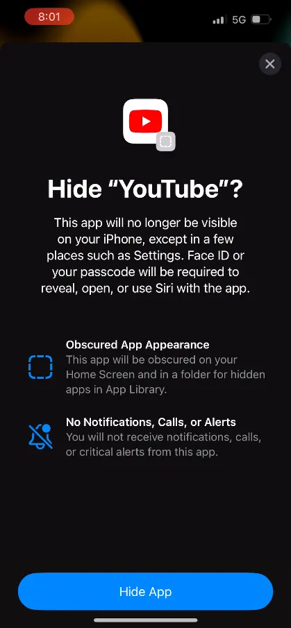 Hide App